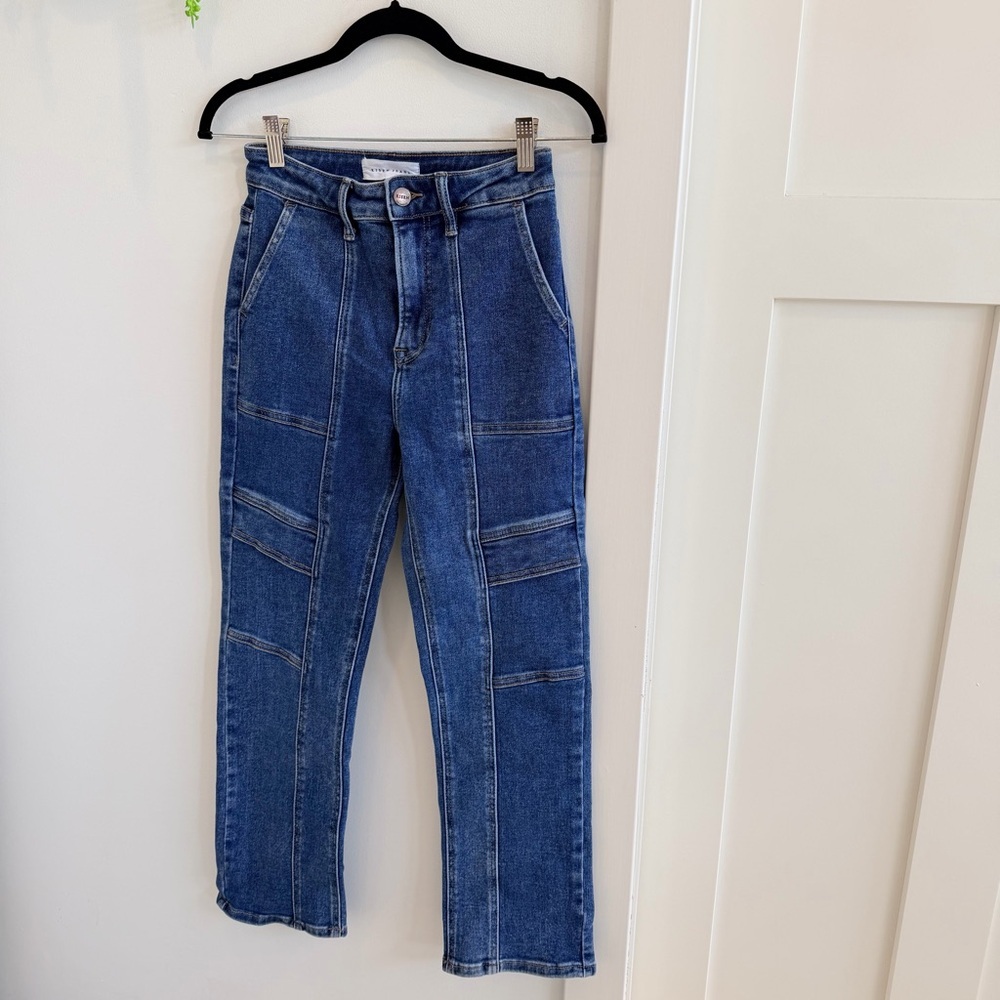 Risen High Rise Women's Ankle Straight Leg Stretchy Cotton Denim Jeans Size 3/26 - Picture 2 of 13